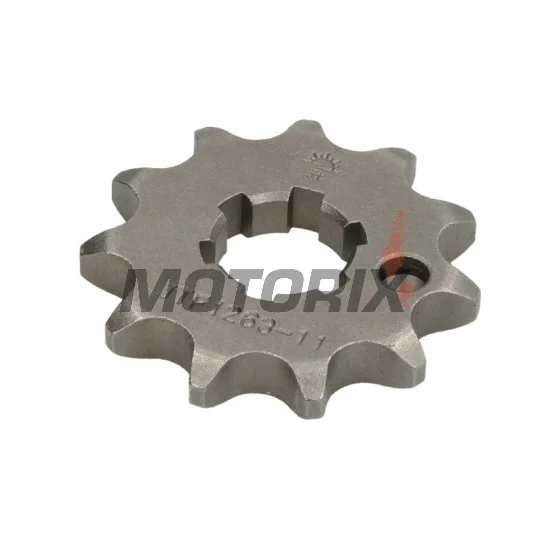 Přední pastorek -JT- JTF1263,11, 11 zubů, Suzuki TF 100/185 1981, TF 125 1979-2011, Yamaha AG 200 1984-2006, RT 180 1990-1998, SR 125 1995-2003, TZR 125 1987-1993, XT 125 2005-2007, XT 225 1992-2007, XTZ 125 2002-2004