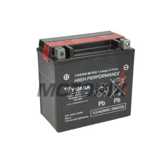 Akumulátor -YUASA- YTX14H-BS, 13Ah 12V