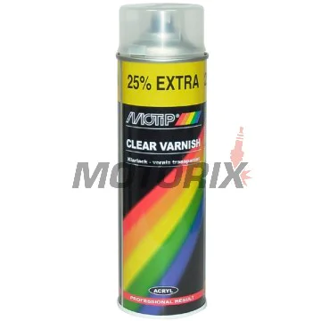 Akrylová barva ve spreji -MOTIP- bezbarvá, lesk, vysoká kvalita, 500ml