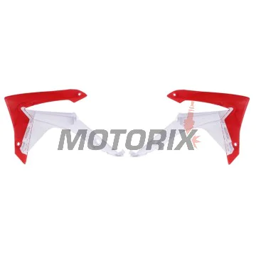 Přední boční plasty -POLISPORT- červené/bílé, HONDA CRF 250/450 2013-2017