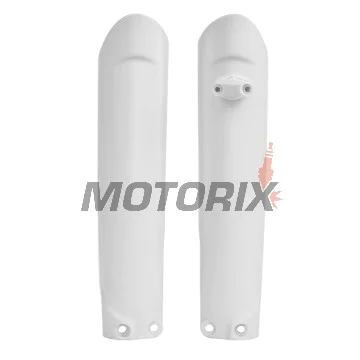Chrániče přední vidlice -POLISPORT- bílé, KTM EXC, SX, XC, XC-W, XCF-W 125-500 2015-2023