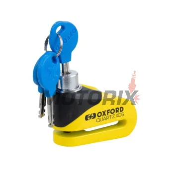 Zámek brzdového kotouče -OXFORD- Quartz XD6 6mm, žlutý/černý