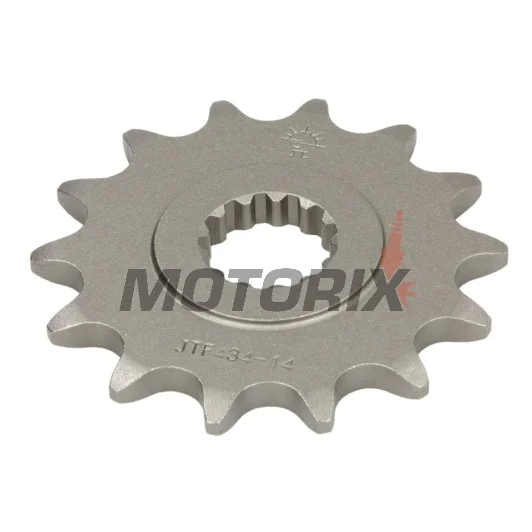 Přední pastorek -JT- JTF434,14, 14 zubů, Suzuki DR 250 1982-1987, DR 400 1980-1981, DR 500 1981-1983, GF 250 1988, GN 250 1982-1999, GZ 250 1999-2000, 2004-2012, SP 370 1979-1980, SP 400 1979, TU 250 1997-2001, 2009-2019