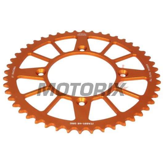 Zadní rozeta -JT- JTA891,48ORG, 48 zubů, oranžový, hliníkový, KTM Freeride 250 2018-2020, Freeride 350 2012-2017