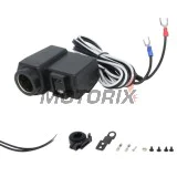 USB adaptér se zapalovačem -4 RIDE- 12V, 2xUSB (3.1A) + voltmetr - univerzální
