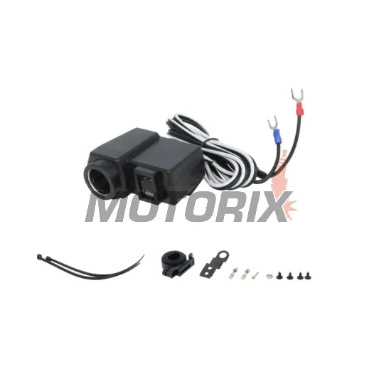 USB adaptér se zapalovačem -4 RIDE- 12V, 2xUSB (3.1A) + voltmetr - univerzální