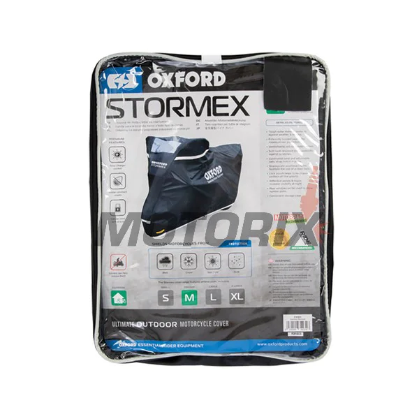 Plachta na motocykl -OXFORD- Stormex, černé, M