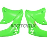 Přední boční plasty -POLISPORT- zelené, KAWASAKI KX 250 2006-2008