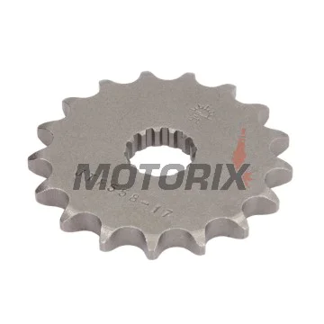 Přední pastorek -JT- JTF558,17, 17 zubů, Derbi GPR 125 2004-2008, Gilera SC 125 2006-2008, Kawasaki Z 125 2018-2020, Yamaha DT 125 1988-2006, DT 200 1988, TDR 125 1989-2002, TZR 125 1993-2000, TZR 80 1996, XVS 125 2000-2004