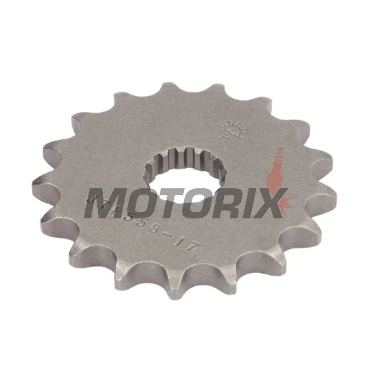 Přední pastorek -JT- JTF558,17, 17 zubů, Derbi GPR 125 2004-2008, Gilera SC 125 2006-2008, Kawasaki Z 125 2018-2020, Yamaha DT 125 1988-2006, DT 200 1988, TDR 125 1989-2002, TZR 125 1993-2000, TZR 80 1996, XVS 125 2000-2004
