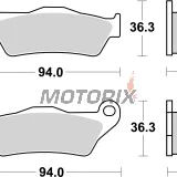 Brzdové destičky -BREMBO- 07BB04TT, Aprilia Pegaso & MX, Cagiva Elefant, Ducati Monster & Multistrada, Gas Gas EC, Gilera Nexus, Husaberg FE/FC, Husqvarna TE/WR/SM, KTM EXC/LC4/SX, MBK Doodo, Piaggio X9, Suzuki Burgman, Yamaha TT & Majesty
