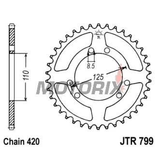 Zadní rozeta -JT- JTR799,50, 50 zubů, ocelový