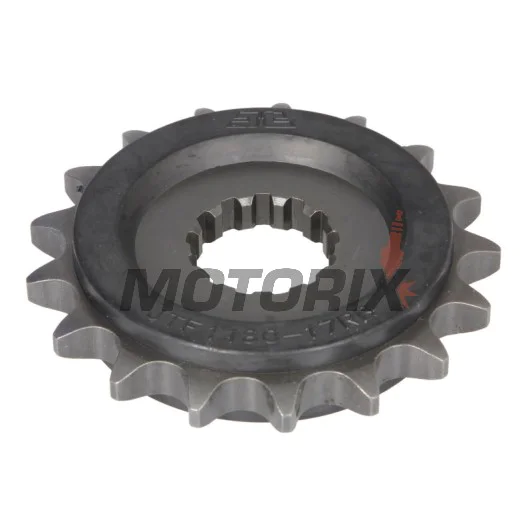 Přední pastorek -JT- JTF1180,17RB, 17 zubů, s gumový tlumič, Triumph Adventurer 900 1996-2001, Daytona 750/1000 1991-1995, Daytona 900/1200 1993-1997, Daytona 955 1997-2006, Legend 900 1998-2001, Speed Triple 1050 2005-2017, 2019