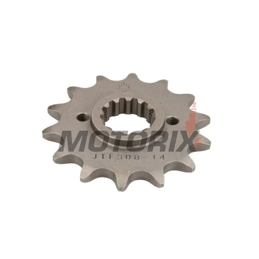 Přední pastorek -JT- JTF308,14, 14 zubů, Aprilia Pegaso 650 2007-2009, Pegaso 660 2005-2009, Honda FMX 650 2004-2008, FX 650 1999-2001, NX 650 1989-1991, 1995-2001, SLR 650 1997-1998, Yamaha MT-03 660 2006-2013, XT 660 2004-2016