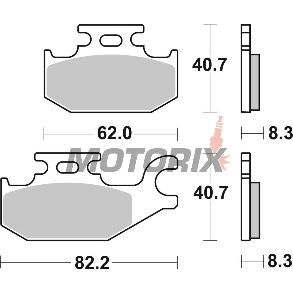 Brzdové destičky -BREMBO- 07GR73SD, Suzuki KingQuad LT-A/LT-F 400-750 ATV & 4x4 quad