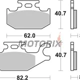 Brzdové destičky -BREMBO- 07GR73SD, Suzuki KingQuad LT-A/LT-F 400-750 ATV & 4x4 quad
