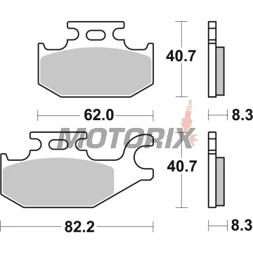 Brzdové destičky -BREMBO- 07GR73SD, Suzuki KingQuad LT-A/LT-F 400-750 ATV & 4x4 quad