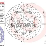 Brzdový kotouč -BREMBO- 78B408A4, Ducati Monster 1200S/1200R, Ducati Multistrada 1200S/1260S/Enduro/Pikes Peak/D-Air (2014-2022)