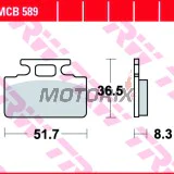 Brzdové destičky -TRW- MCB589, Honda NH Lead 125, Honda ZB Monkey 50, SYM DD 50