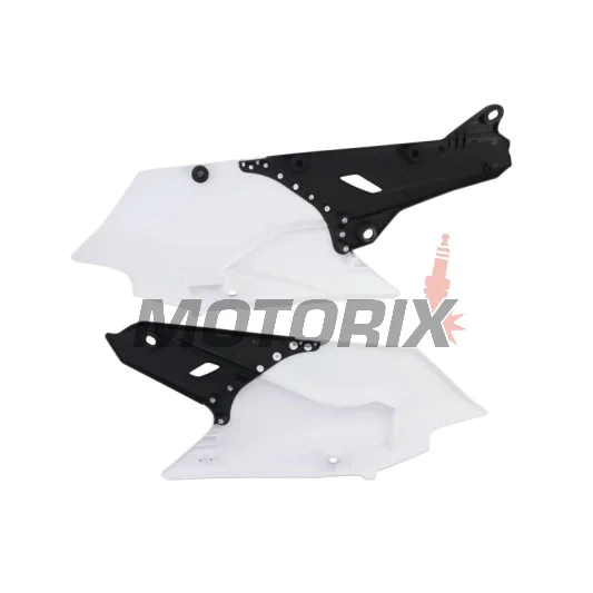 Zadní boční plasty -POLISPORT- černé/bílé, YAMAHA WR, YZ 250/450 2014-2019