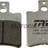 Brzdové destičky -TRW- MCB644EC, Aprilia AF1 (1987-1991), RS/SR/Rally (1993-2006), Tuono/SX (2004-2007); Cagiva Aletta/Elefant/Dakar (1981-2000); KTM SX 60/65 (2000-2003); MBK Booster/Nitro/Ovetto (1994-2006); Yamaha Breeze (1995-2012); Piaggio DNA/GTX/He