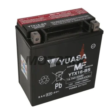 Akumulátor -YUASA- YTX16-BS, 15Ah 12V