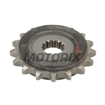 Přední pastorek -JT- JTF580,17RB, 17 zubů, s gumový tlumič, Yamaha FZ 700 1986-1987, FZ 750 1985-1993, FZ6 600 2004-2009, FZR 1000 1987-1995, FZR 750 1987-1992, FZX 700 1986-1987, FZX 750 1986-1997, GTS 1000 1993-2000, YZF 1000 1996-2003