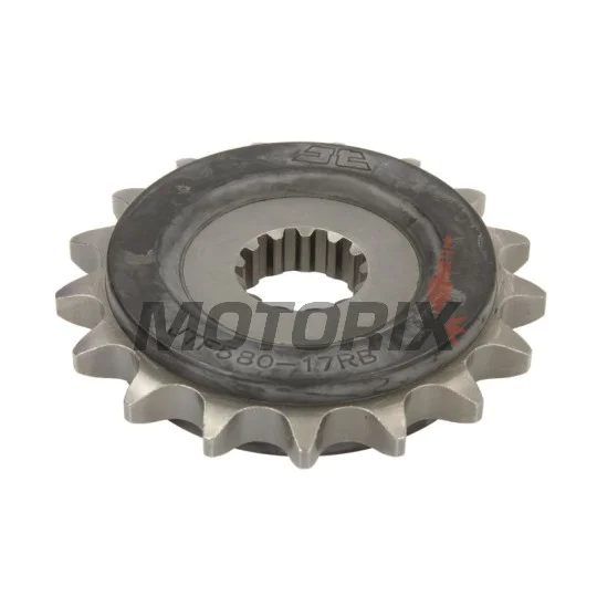 Přední pastorek -JT- JTF580,17RB, 17 zubů, s gumový tlumič, Yamaha FZ 700 1986-1987, FZ 750 1985-1993, FZ6 600 2004-2009, FZR 1000 1987-1995, FZR 750 1987-1992, FZX 700 1986-1987, FZX 750 1986-1997, GTS 1000 1993-2000, YZF 1000 1996-2003