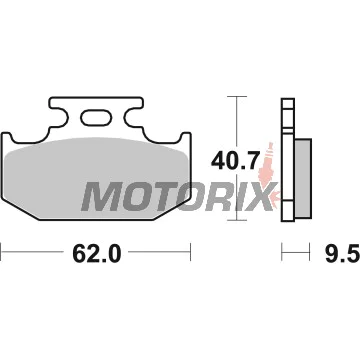 Brzdové destičky -BREMBO- 07SU18SD, Kawasaki KX 125/250/500, Suzuki DR 350/RM 125/250, Yamaha TT 600/WR 400F/YZ 125/250 (1990-2002)