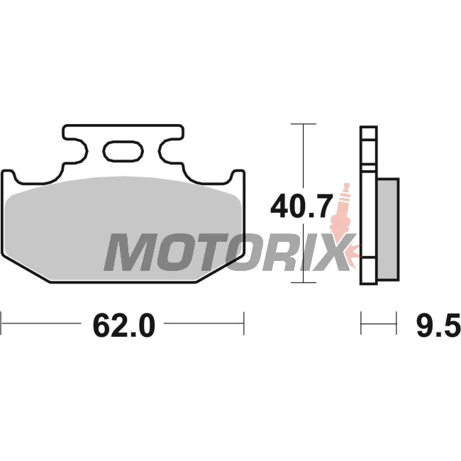 Brzdové destičky -BREMBO- 07SU18SD, Kawasaki KX 125/250/500, Suzuki DR 350/RM 125/250, Yamaha TT 600/WR 400F/YZ 125/250 (1990-2002)