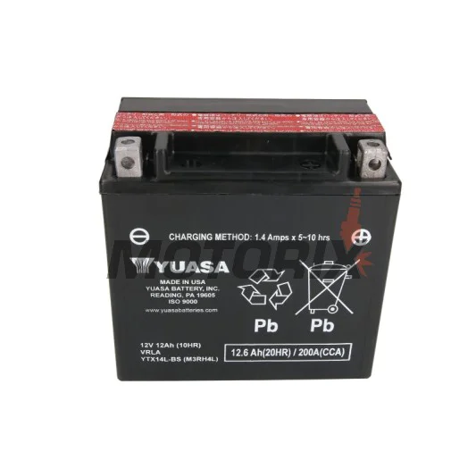 Akumulátor -YUASA- YTX14L-BS, 13Ah 12V