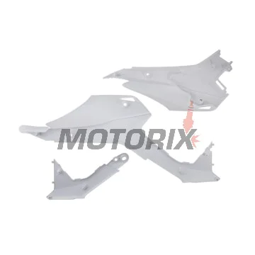 Přední boční plasty -POLISPORT- bílé (spodní), HONDA CRF 110 2013-2018
