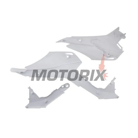 Přední boční plasty -POLISPORT- bílé (spodní), HONDA CRF 110 2013-2018