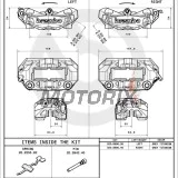 Brzdový třmen -BREMBO- Aprilia ETV 1200/Tuono V4R, BMW F800/R1200/R nineT, Ducati Hypermotard/Monster/Panigale, MV Agusta 800, Triumph Street/Tiger 1200
