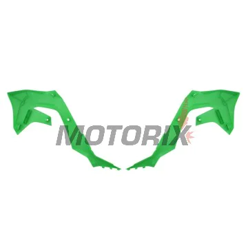 Přední boční plasty -POLISPORT- zelené, KAWASAKI KX 250/450 2019-2023