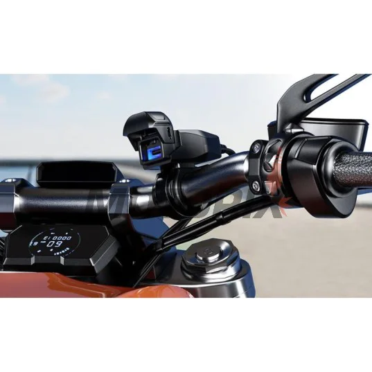 USB adaptér -4 RIDE- USB Type C, s držák pro řídítka 22mm - univerzální