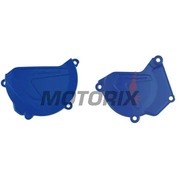 Sada chráničů vodní pumpy, víka spojky a víka statoru -POLISPORT- modré, YAMAHA YZ 250 2005-2023