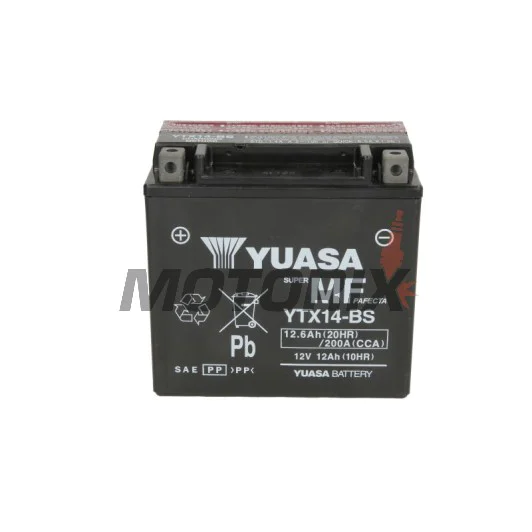 Akumulátor -YUASA- YTX14-BS, 13Ah 12V