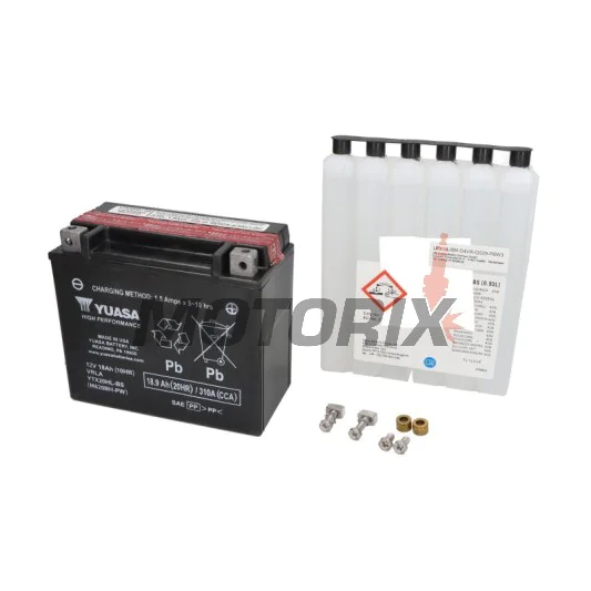 Akumulátor -YUASA- YTX20HL-BS-PW, 19Ah 12V