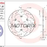 Brzdový kotouč -BREMBO- 68B40781, Aprilia Pegaso 650ie/Strada/Trail, Benelli TnT 1130/Tornado Tre 1130, BMW F650GS/F650ST, BMW G650 Xmoto/Xcountry/Xchallenge