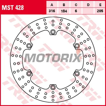 Brzdový kotouč -TRW- MST428, 316mm, Honda ST 1300 Pan European/ABS (2002-2013)