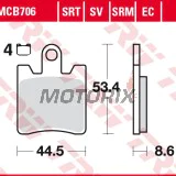 Brzdové destičky -TRW- MCB706SRM, sintrované, Suzuki AN 400 Burgman - 400cc, 1999-2006