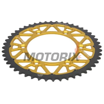 Zadní rozeta -JT- JTX808,48GLD, 48 zubů, zlatý, hybridní, Suzuki DR 350 1990-1999, DR-Z 400 2000-2017, RM 125 1985-2012, RM 250 1987-2012, RM-X 250 1989-2001, RM-X 450 2010-2019, RM-Z 250 2007-2019, RM-Z 450 2005-2018