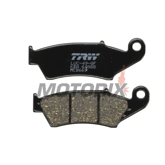 Brzdové destičky -TRW- MCB669, Aprilia MXV/RXV, Beta RR, Gas Gas EC/FSE/FSR/MC, Honda CR/CRF/XR/XL, Kawasaki KDX/KLX/KX, Suzuki DR-Z/RM/RM-Z, Yamaha WR/YZ/XT (1993-2020)
