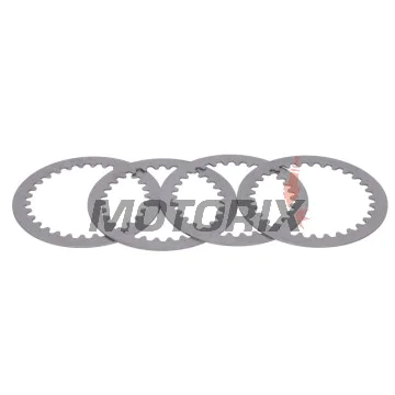 Sada ocelových spojkových lamel -TRW- MES347-4, Suzuki DR-Z125/125L (2003-2012), GN125 (1982-2001), GS125ES Disc Brake (1999), GZ125 Marauder (1998-2011), JR80 (1982-2007), RV125 Van Van (1973-2016), TS125 A/B/C/ER (1974-1981), TU125XT (1999