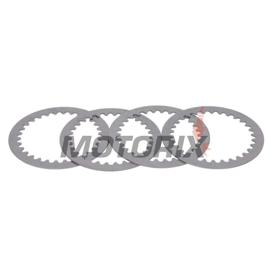 Sada ocelových spojkových lamel -TRW- MES347-4, Suzuki DR-Z125/125L (2003-2012), GN125 (1982-2001), GS125ES Disc Brake (1999), GZ125 Marauder (1998-2011), JR80 (1982-2007), RV125 Van Van (1973-2016), TS125 A/B/C/ER (1974-1981), TU125XT (1999