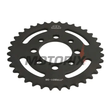 Zadní rozeta -JT- JTR801,36, 36 zubů, ocelový, Kawasaki AE 50 1982-1983, AE 80 1981-1983, AR 50 1981-1983, AR 80 1982-1983, KLX 110 2002-2020, Z 125 2019-2020, Suzuki DR-Z 110 2003-2005, FM 50 1980-1998, FR 70 1975-1987, GT 50 1977-1980