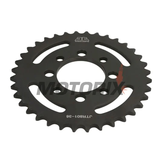 Zadní rozeta -JT- JTR801,36, 36 zubů, ocelový, Kawasaki AE 50 1982-1983, AE 80 1981-1983, AR 50 1981-1983, AR 80 1982-1983, KLX 110 2002-2020, Z 125 2019-2020, Suzuki DR-Z 110 2003-2005, FM 50 1980-1998, FR 70 1975-1987, GT 50 1977-1980