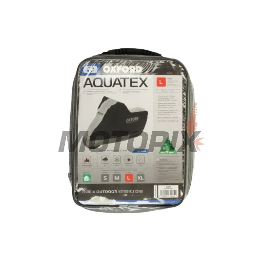 Plachta na motocykl -OXFORD- Aquatex, černá/stříbrná, L