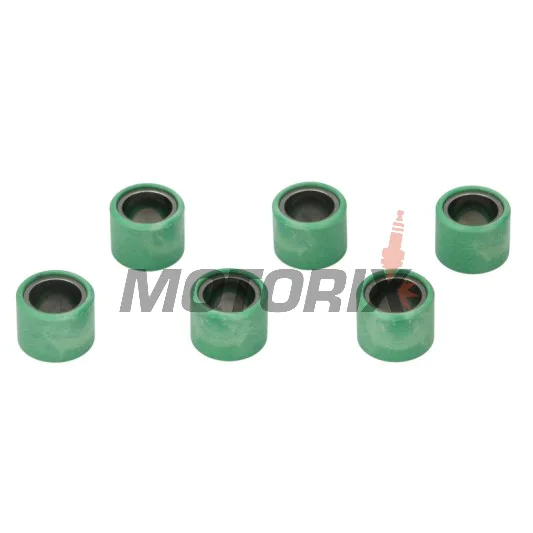 Válečky variátoru -RMS- 21x17mm, 11.2g, 6ks, Aprilia Atlantic 250 2004-2005, Aprilia Scarabeo 250 2004-2006, Derbi GP1 250 2006-2008, Gilera Oregon 250 2006-2010, Piaggio Beverly 200 2004-2005